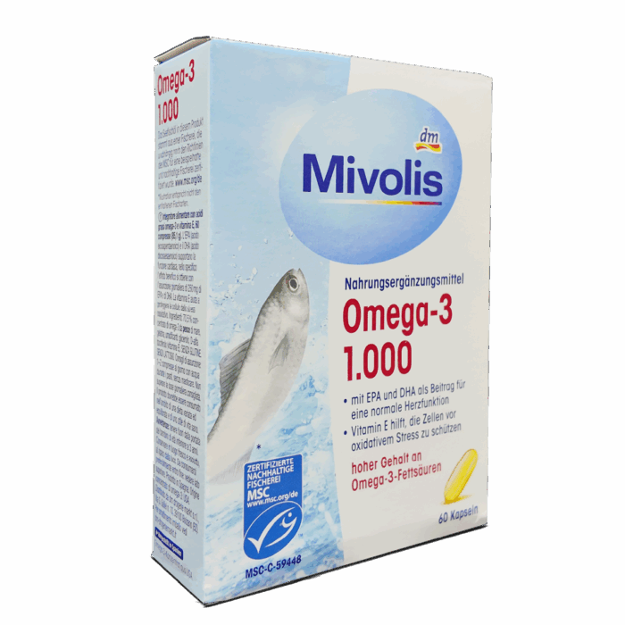 Mivolis Omega 3 Fish Oil 1000 mg ~60 Capsules - Image 2