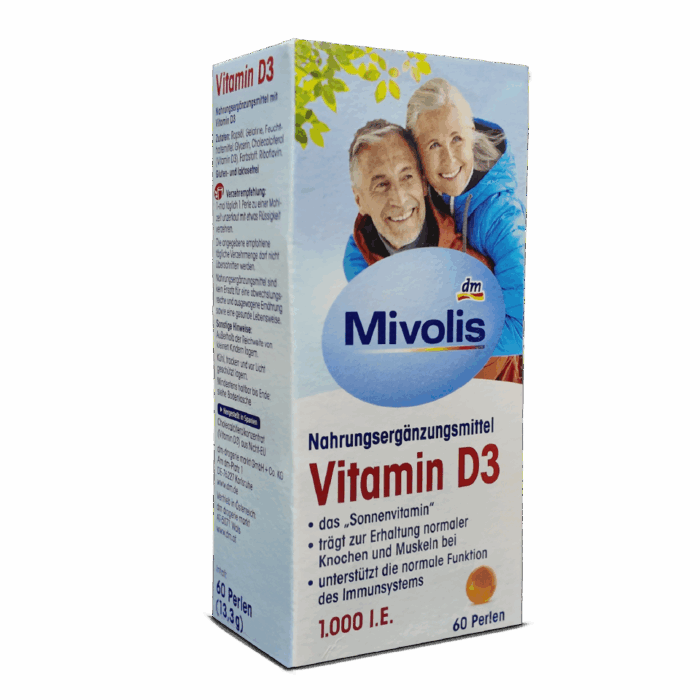 Mivolis Vitamin D3 Pearls 1000IE ~60pcs - Image 3