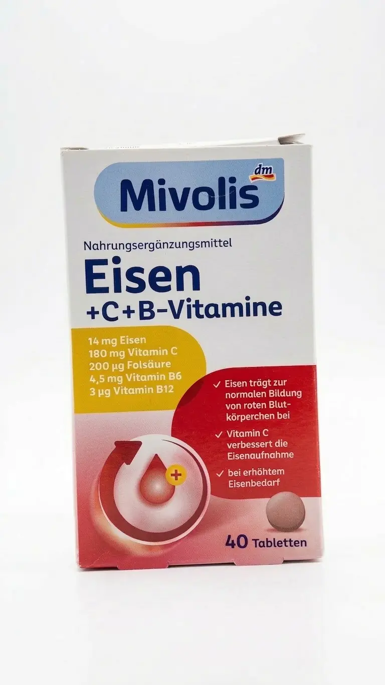 Mivolis Iron + Vitamin C + B Vitamins ~40pcs Mivolis Iron + Vitamin C + B Vitamins ~40pcs