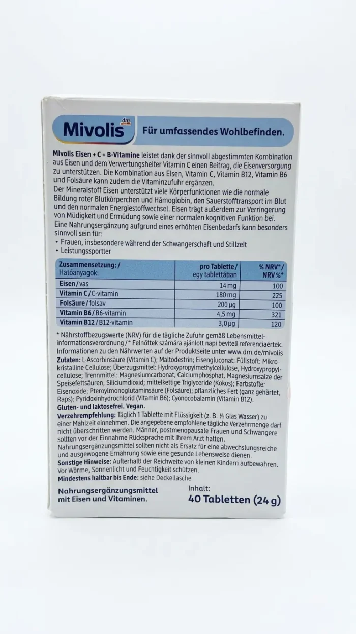 Mivolis Iron + Vitamin C + B Vitamins ~40pcs
