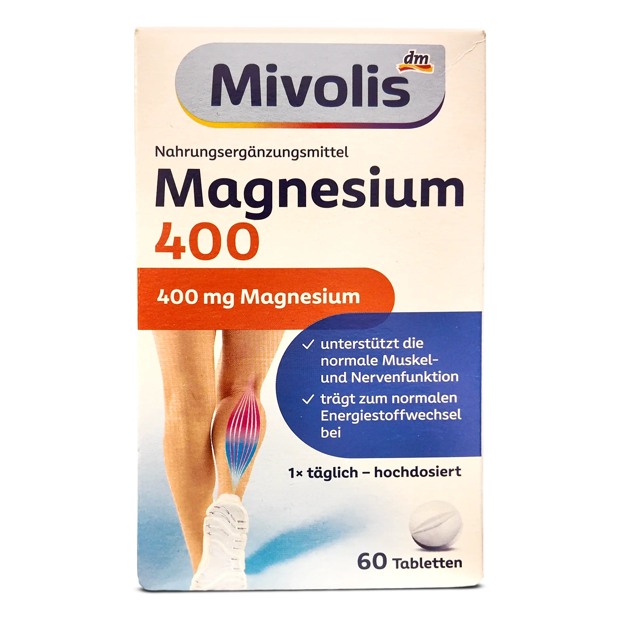 Mivolis Magnesium 400 Tablets ~60pcs - Made in Germany Mivolis Magnesium 400 Tablets ~60pcs - Made in Germany