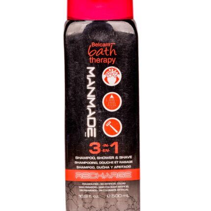 Belcam Bath Therapy Manmade Recharge 3-in-1 Shower/Shampoo/Shaving ~500ml