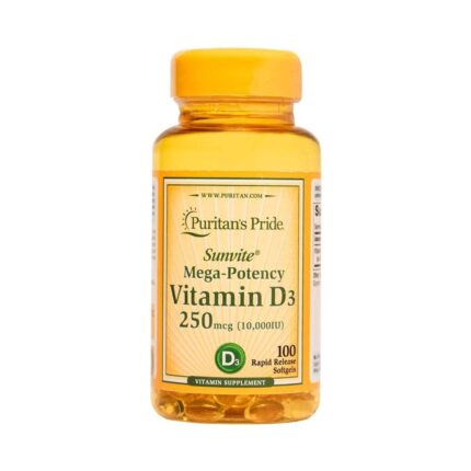 Puritans Pride Vitamin D3 10,000 IU (250mcg) ~100 Softgels