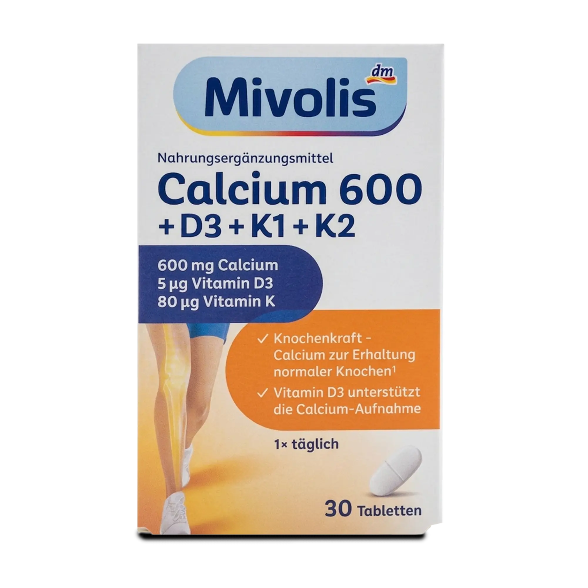 Mivolis Calcium 600 + D3 + K1+ K2 ~30 pcs Mivolis Calcium 600 + D3 + K1+ K2 ~30 pcs