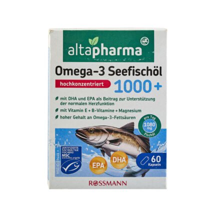 Altapharma Omega 3 Sea Fish Oil 1000mg +Mag +B Vit. ~60 caps