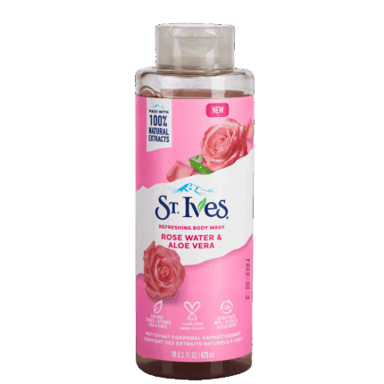 St.Ives Rose Water & Aloe Vera Refreshing Body Wash ~473ml