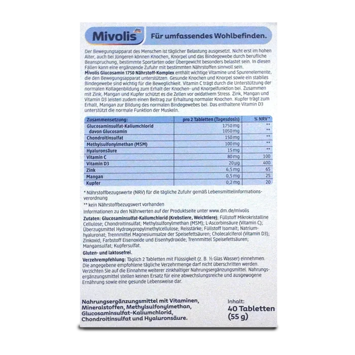Mivolis Glucosamine 1750 ~40 pcs