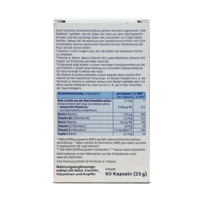 Mivolis Carotene Skin Capsules ~60pcs