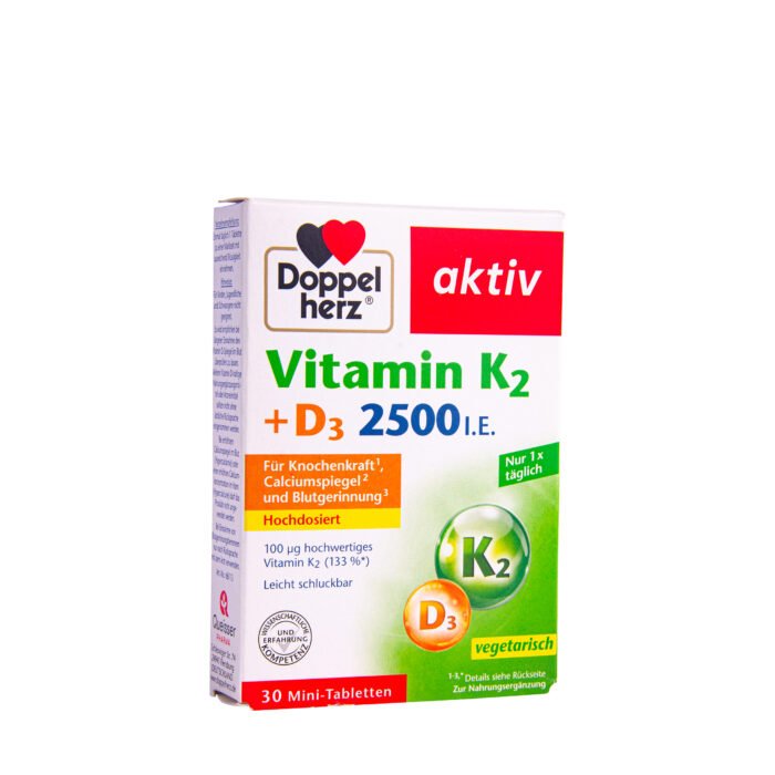 Doppel herz Vitamin K2 + D3 2500 IU ~30 tabs - Image 1