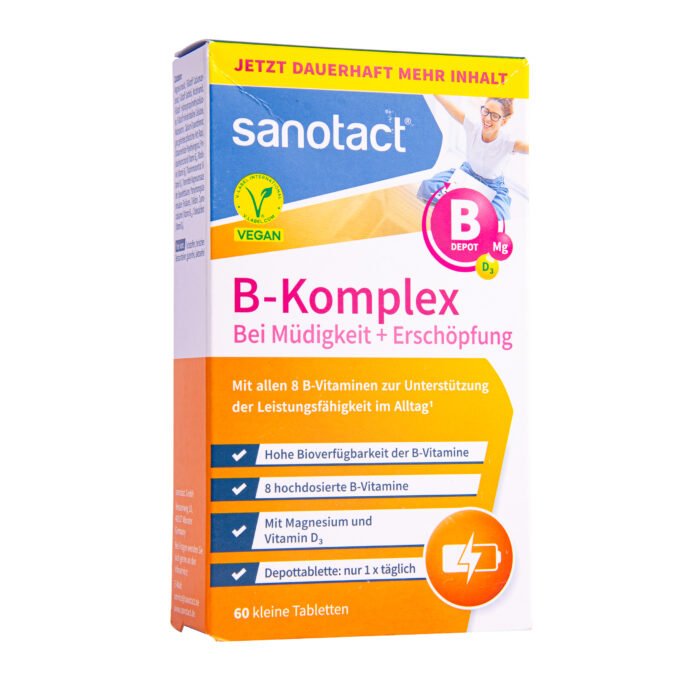 Sanotact B-Complex + Magnesium + Vitamin D3 Tablets ~60 pcs - Image 1