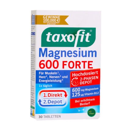 Taxofit Magnesium 600 Forte Depot ~30 tablets - High-dose magnesium - B vitamins - Made in Germany