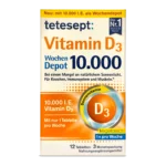 Tetespt Vitamin D3 10,000 IU weekly depot tablets 12 tablets / 3 months supply