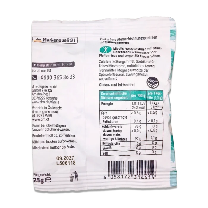 Mivolis Pastilles Fresh Eucalyptus ~25 grams