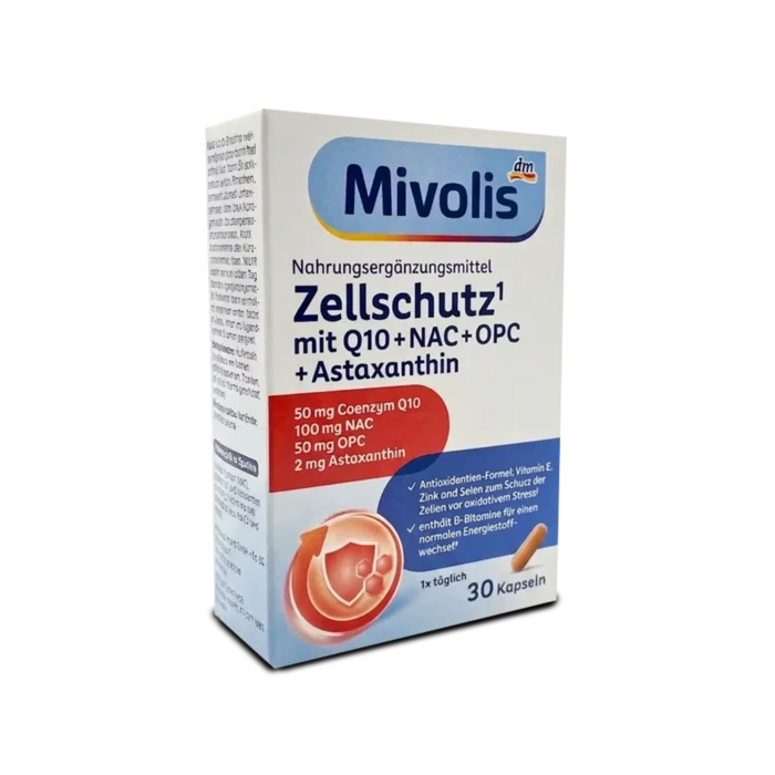 Mivolis Cell Protection Q10+NAC+OPC + Astaxanthin - 30 capsules