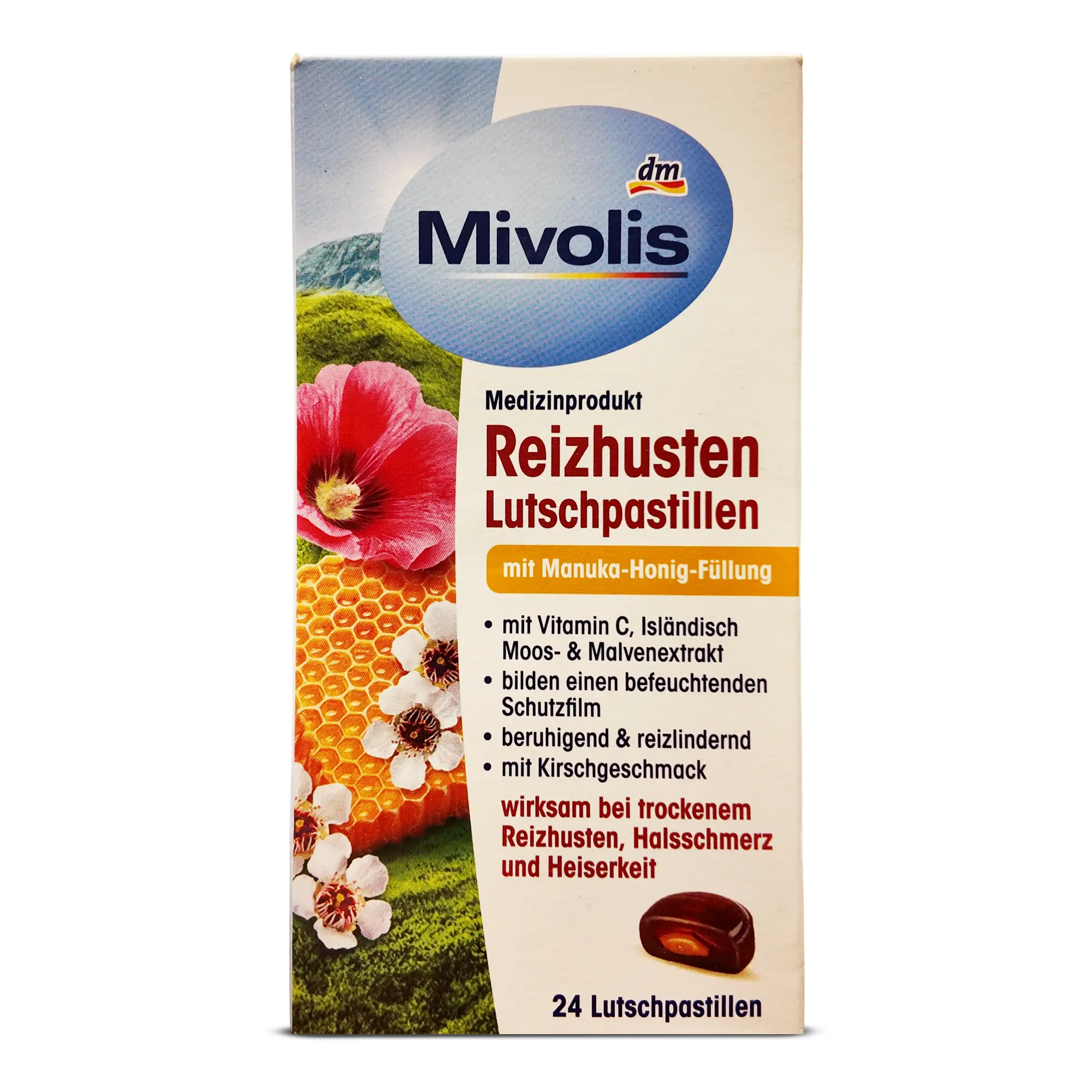 Mivolis Cough lozenges Manuka Honey Filling ~24 pcs Mivolis Cough lozenges Manuka Honey Filling ~24 pcs
