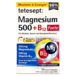 Tetesept Magnesium 500 + B12 Forte - 30 Tablets