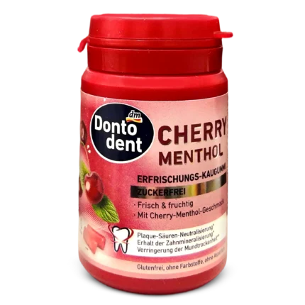 Dontodent Cherry Menthol Chewing Gum Sugar-Free ~50 pcs