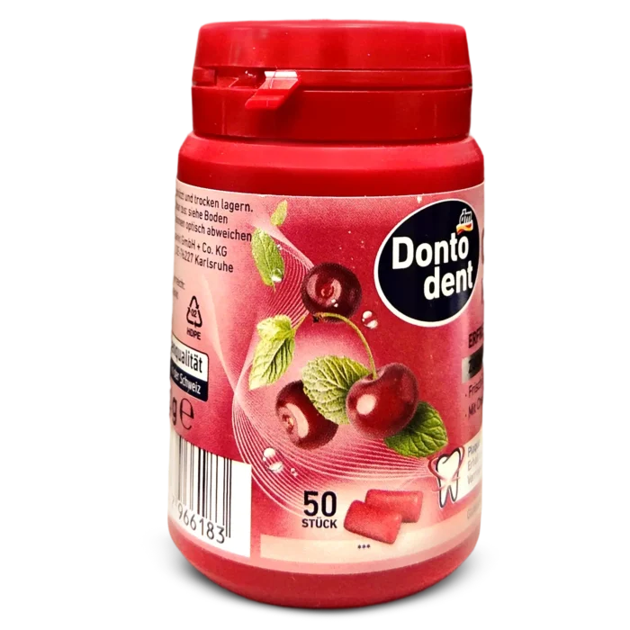 Dontodent Cherry Menthol Chewing Gum Sugar-Free ~50 pcs