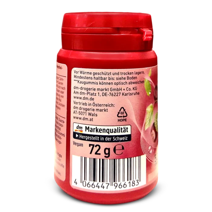 Dontodent Cherry Menthol Chewing Gum Sugar-Free ~50 pcs - Image 3
