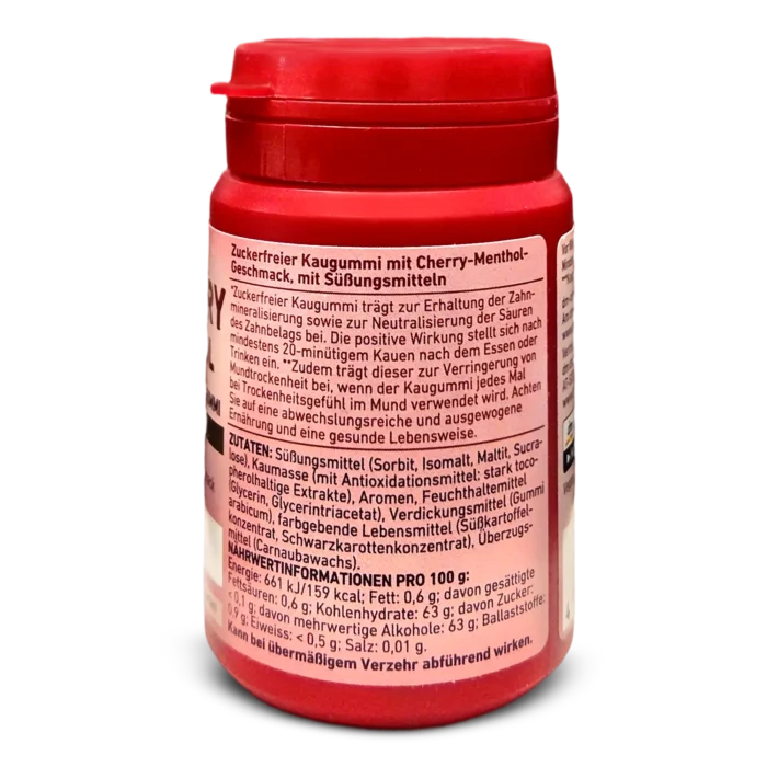 Dontodent Cherry Menthol Chewing Gum Sugar-Free ~50 pcs - Image 4