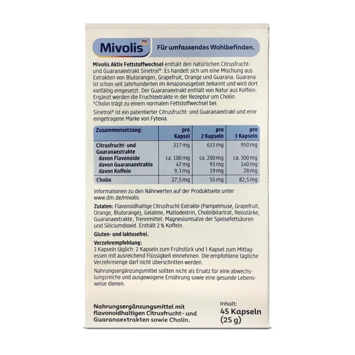 Mivolis Active Fat Metabolism Capsules ~45 pcs