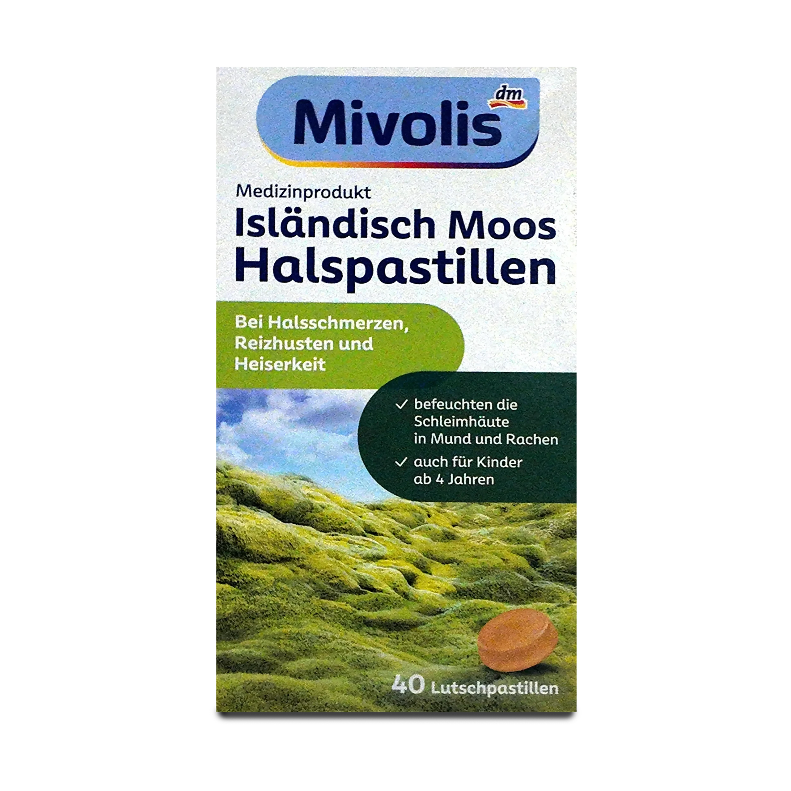 Mivolis Icelandic Moss Throat Lozenges ~40 pcs Mivolis Icelandic Moss Throat Lozenges ~40 pcs