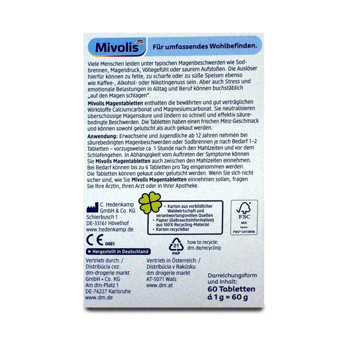 Mivolis Stomach Tablets - 60 tablets