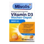 Mivolis Vitamin D3 5600 IU Weekly Depot ~12 Capsules