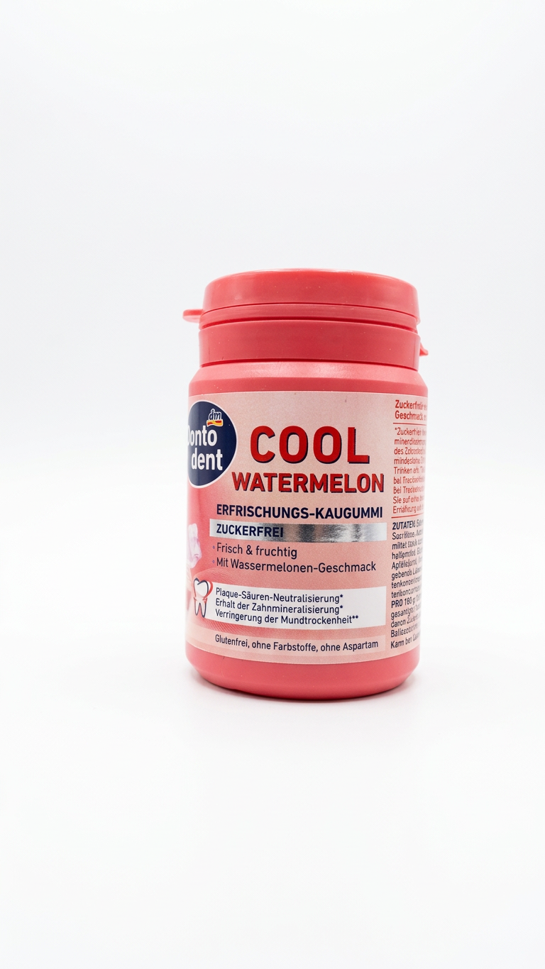 Dontodent Cool Watermelon Chewing Gum Sugar-Free ~50 pcs Dontodent Cool Watermelon Chewing Gum Sugar-Free ~50 pcs