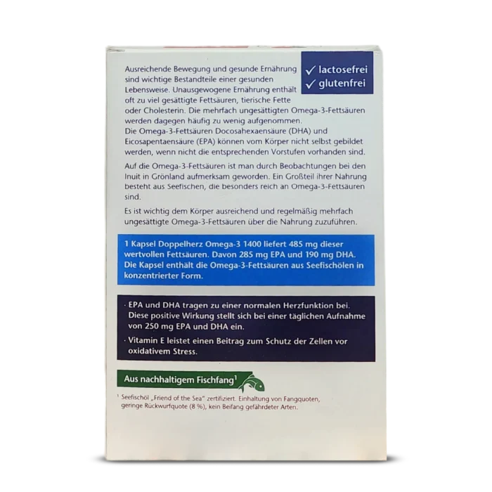 Doppelherz Omega-3 1400 Capsules ~90 capsules - Image 5