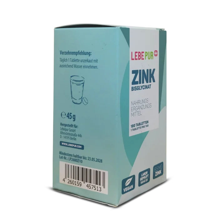 Lebepur Zinc Bisglycinate Tablets ~180 tabs