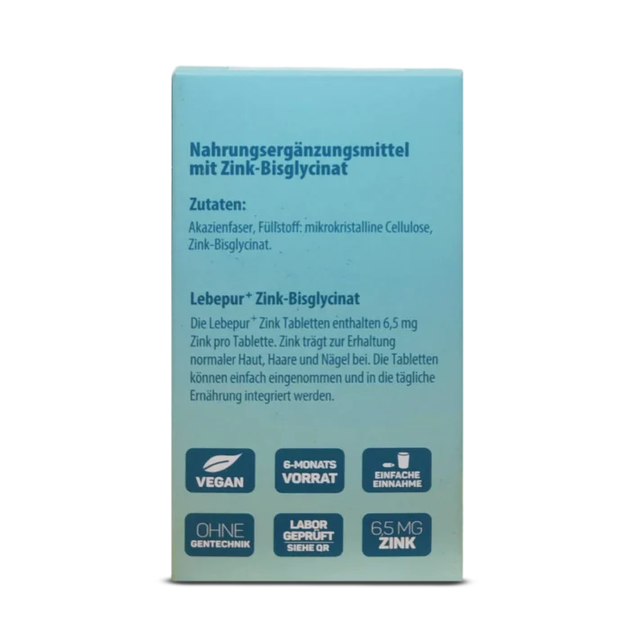 Lebepur Zinc Bisglycinate Tablets ~180 tabs