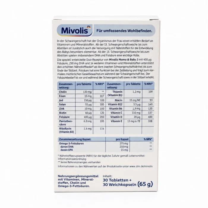 Mivolis Mama & Baby 2 - 30 Tablets + 30 Softgels ~60pcs